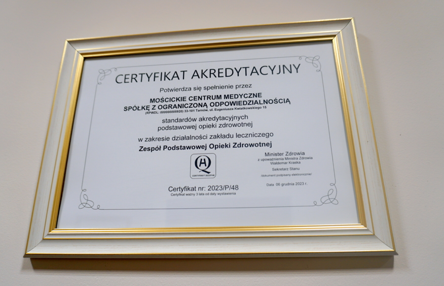 Certyfikat dla POZ MCM